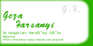 geza harsanyi business card